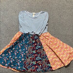 Matilda Jane Striped Multicolor Patchwork Dress